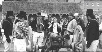 Carolina gun crew demonstrate artillery at Historic Ft. Snelling